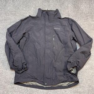 Marmot Jacket Mens Large Black Insulated Full Zip Ski Hiking Outdoor R31101-MXP2